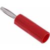 RS PRO Banánkový konektor, 4 mm, 50V, 10A, Červená, Vnější Šroubová, materiál kontaktu: Mosaz, délka: 49.8 mm, pokovení