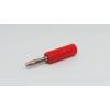 RS PRO Banánkový konektor, 4 mm, 50V, 10A, Červená, Vnější Šroubová, materiál kontaktu: Mosaz, délka: 49.8 mm, pokovení
