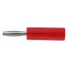 RS PRO Banánkový konektor, 4 mm, 50V, 10A, Červená, Vnější Šroubová, materiál kontaktu: Mosaz, délka: 49.8 mm, pokovení