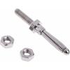RS PRO Banánkový konektor, 4 mm, 50V, 16A, Stříbrná, Vnější Bočník, materiál kontaktu: Mosaz, délka: 40.3 mm, pokovení
