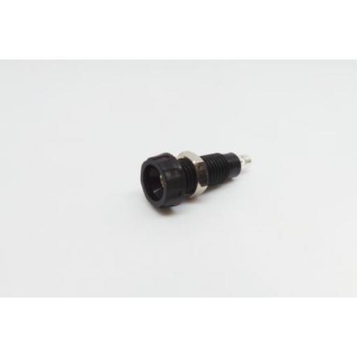RS PRO Zásuvka na banánky, 4 mm, 50V, 10A, Černá, Vnitřní Pájecí, materiál kontaktu: Mosaz, délka: 28.5 mm, pokovení