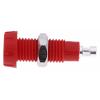 RS PRO Zásuvka na banánky, 4 mm, 50V, 10A, Červená, Vnitřní Pájecí, materiál kontaktu: Mosaz, délka: 28.5 mm, pokovení