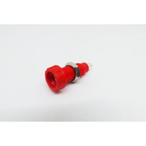 RS PRO Zásuvka na banánky, 4 mm, 50V, 10A, Červená, Vnitřní Pájecí, materiál kontaktu: Mosaz, délka: 28.5 mm, pokovení