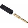RS PRO Banánkový konektor, 4 mm, 50V, 16A, Černá, Vnější Pájecí, materiál kontaktu: Mosaz, délka: 48.75 mm, pokovení