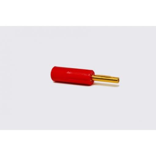 RS PRO Banánkový konektor, 4 mm, 50V, 16A, Červená, Vnější Pájecí, materiál kontaktu: Mosaz, délka: 48.75 mm, pokovení