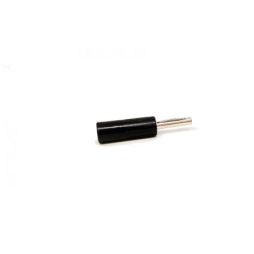 RS PRO Banánkový konektor, 4 mm, 50V, 16A, Černá, Vnější, materiál kontaktu: Mosaz, délka: 48.8 mm, pokovení kontaktu: