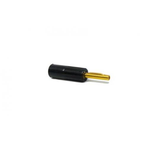 RS PRO Banánkový konektor, 4 mm, 50V, 16A, Černá, Vnější, materiál kontaktu: Mosaz, délka: 48.8 mm, pokovení kontaktu: