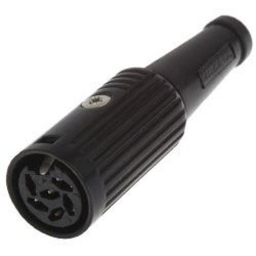 Deltron Zásuvka DIN, řada: 600, počet kontaktů: 3, velikost: Standard, 34 V ac/dc, orientace těla: Rovný 2A DIN 45329,