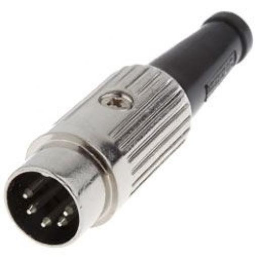 Deltron Zástrčka DIN, řada: 610, počet kontaktů: 7, velikost: Standard, 34 V ac/dc, orientace těla: Rovný 2A DIN 45329,