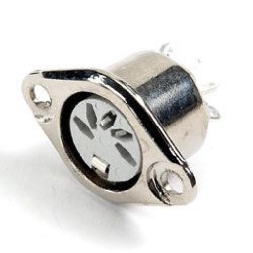 Deltron Zásuvka DIN, řada: 630, počet kontaktů: 4, velikost: Standard, 34 V ac/dc, orientace těla: Rovný 2A DIN 45329,