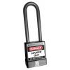 RS PRO, Bezpečnostní blokovací visací zámek Černá 1 zámek, Ocel, ABS, Polyvinylchlorid Zámek 6 mm