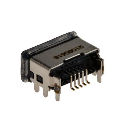 Molex Konektor USB, řada: 204926 Vnitřní, počet portů: 1portový, orientace těla: Pravý úhel Micro USB typ B, 30 V,