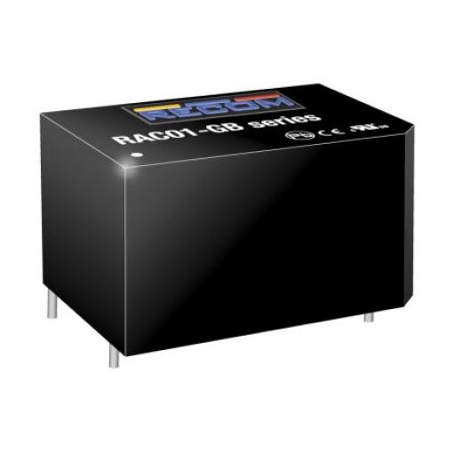 Spínaný napájecí zdroj, počet výstupů: 1 RAC01-3.3SGB 3.3V dc Montáž na plošný spoj 1 W RAC01-GB Recom 264V ac