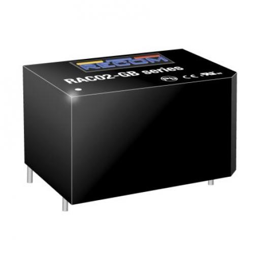 Spínaný napájecí zdroj, počet výstupů: 1 RAC02-24SGB 24V dc Montáž na plošný spoj 2 W RAC02-GB Recom 264V ac