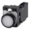 Siemens Tlačítkový spínač, řada: SIRIUS ACT 3SU11 SPDT Panel Okamžité Osvětlené 22 mm 10 A, barva LED: Bílá