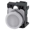 Siemens Indikátor, řada: SIRIUS ACT 3SU11 Montáž do panelu LED Bílá, průměr výřezu: 22 mm IP20, IP69, IP67, IP66 Kulatý