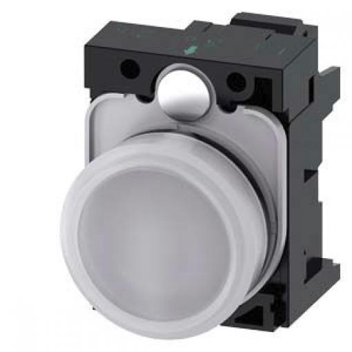 Siemens Indikátor, řada: SIRIUS ACT 3SU11 Montáž do panelu LED Bílá, průměr výřezu: 22 mm IP20, IP69, IP67, IP66 Kulatý