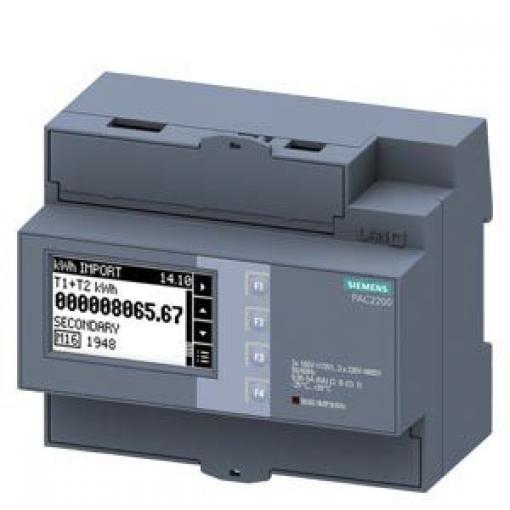 Elektroměr, řada: 7KM PAC2200 LCD 3fázový Digitální Impulzový výstup výška číslice 85 mm Siemens