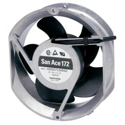 Sanyo Denki Axiální ventilátor, řada: 109E, průtok vzduchu: 509.7 m³/h 31.2 W 24 V dc 1.3 A IP68 51 mm 150 mm 172 mm