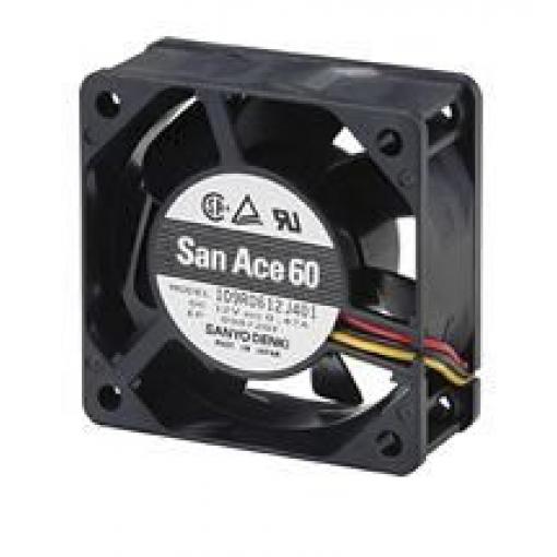 Sanyo Denki Axiální ventilátor, ��ada: 109R, průtok vzduchu: 39.1 m³/h 1.92 W 24 V dc 80 mA IP68 25 mm 60 mm 60 mm