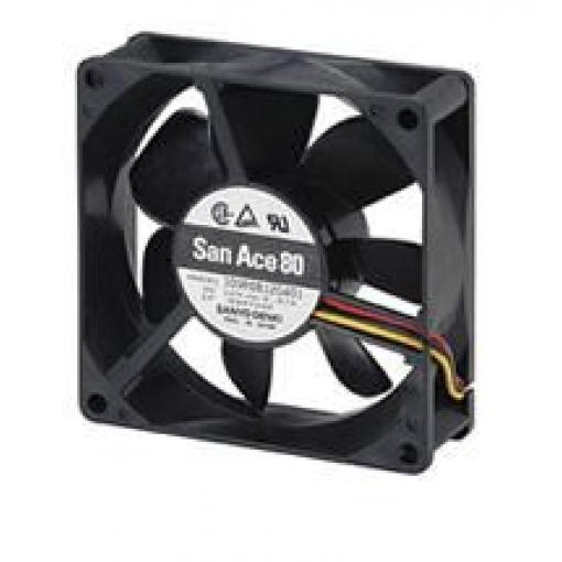 Sanyo Denki Axiální ventilátor, řada: 109R, průtok vzduchu: 72 m³/h 2.16 W 12 V dc 180 mA IP68 25 mm 80 mm 80 mm