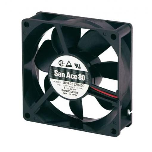 Sanyo Denki Axiální ventilátor, řada: 109R, průtok vzduchu: 72 m³/h 2.4 W 24 V dc 100 mA IP68 25 mm 80 mm 80 mm