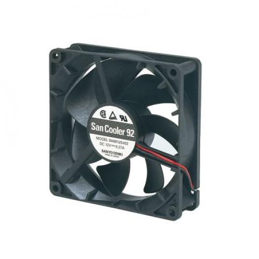 Sanyo Denki Axiální ventilátor, řada: 9A, průtok vzduchu: 99.6 m³/h 3.6 W 24 V dc 150 mA IP68 25 mm 92 mm 92 mm