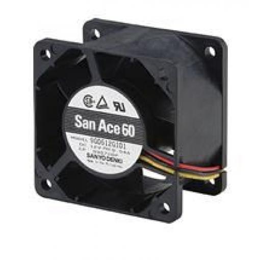 Sanyo Denki Axiální ventilátor, řada: 9G, průtok vzduchu: 110.4 m³/h 20.4 W 24 V dc 850 mA IP68 38 mm 60 mm 60 mm