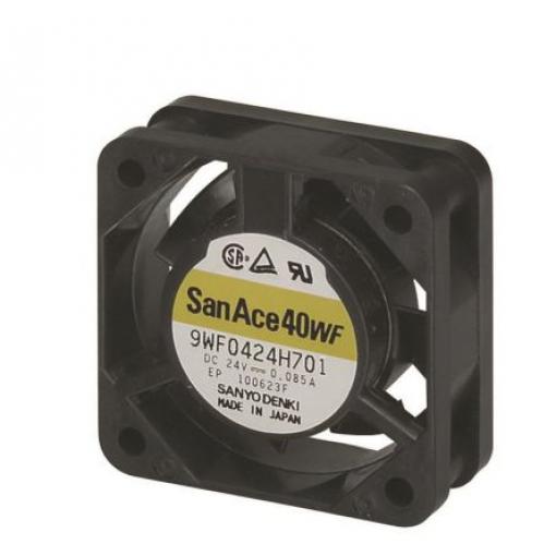 Sanyo Denki Axiální ventilátor, řada: 9WF, průtok vzduchu: 13.2 m³/h 1.82 W 24 V dc 76 mA IP68 20 mm 40 mm 40 mm