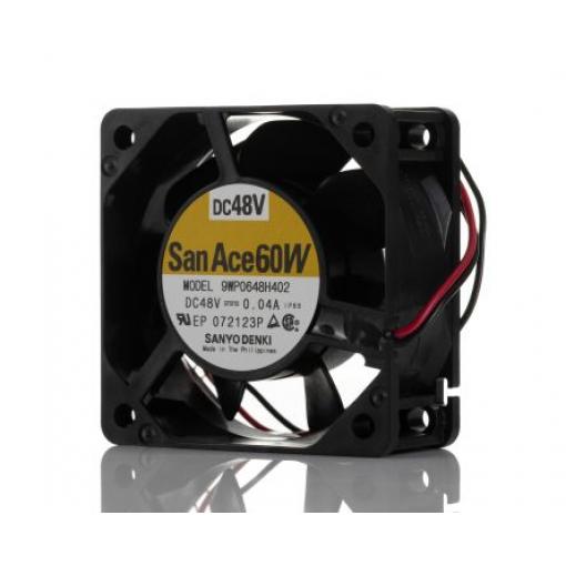 Sanyo Denki Axiální ventilátor, řada: 9WP, průtok vzduchu: 18.7 cfm 1.92 W 48 V dc 40 mA IP68 25 mm 60 mm 60 mm