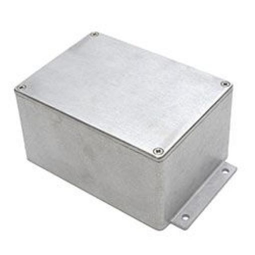 Deltron Pouzdro, řada: 455 IP54 S přírubou barva Modrá, Černá, Šedá Hliník 142 mm 76 mm 103 mm