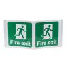 Konec znamení Fire Exit Angličtina Značka