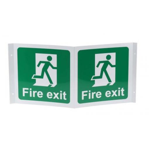 Konec znamení Fire Exit Angličtina Značka