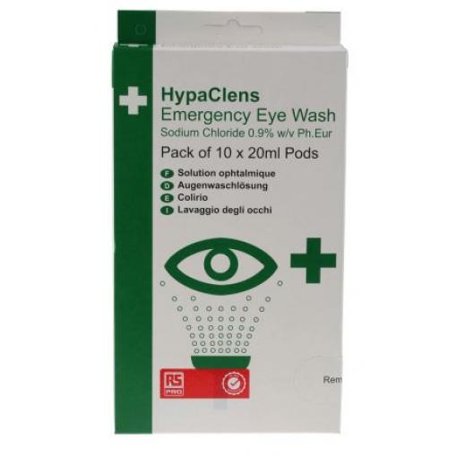 Roztok na výplach očí, Dávkovač roztoku pro vyplachování očí, SC: 10 x 20 ml, obsah sady: Pody pro výplach očí (20 ml)