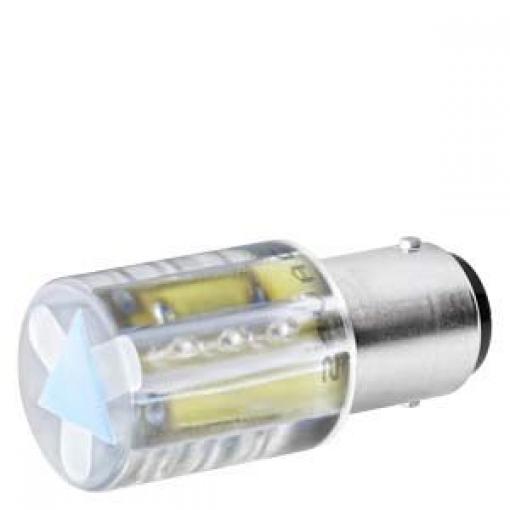 Siemens, rozsah: 8WD44 Žárovka LED LED LED žárovky 24V barva pouzdra Modrá základna 50 mm AC/DC IP65