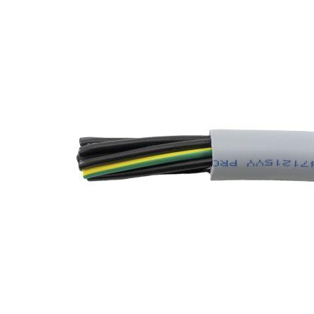 Ovládací kabel, řada: YY 9žilový 1mm² Polyvinylchlorid plášť Alpha Wire Nestíněný 100 m, Šedá