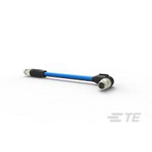 Kabel ovladače snímače, A: Vnější, A: M12, Rovný 8, B: Pravoúhlá zástrčka, B: Vnější, 50V 8, IP67, řada: M12 Rail