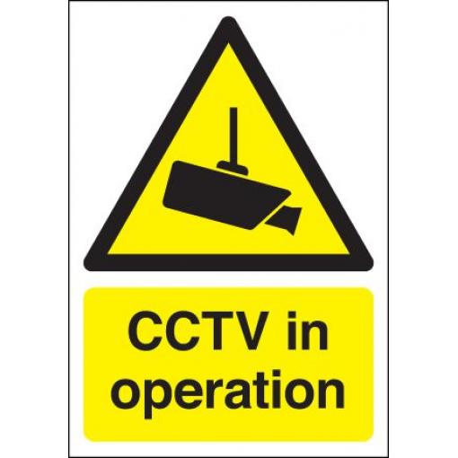Značka CCTV, Polypropylen, Angličtina CCTV Sign, výška: 210 mm, šířka: 148 mm RS PRO