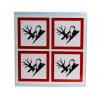 Bezpečnostní štítek, Bílá, Lesklý polymerický vinyl GHS Dangerous RS PRO, výška: 100 mm, šířka: 100 mm