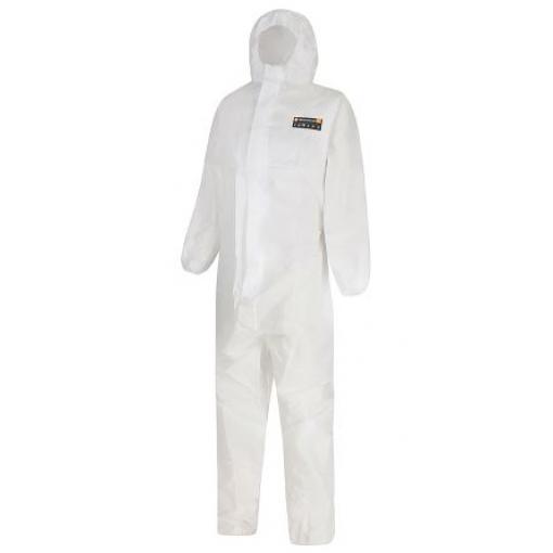 Skytec Kombinéza, SC: 106 to 114 cm Jednorázový Unisex, Bílá, SC: L, Spunbondový polypropylen EN ISO 7854-B, EN 1073-2,