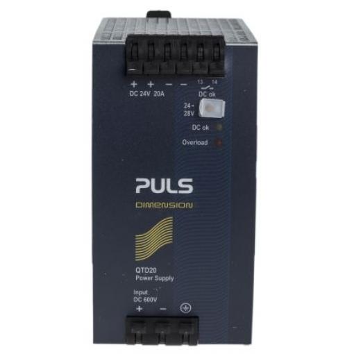 PULS Měnič DC/DC Q, výstup: 24 V dc, Vin 600V dc 20 A, Vin 600V dc 480 W -25 °C 70 °C Lišta DIN