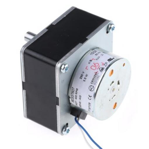 Crouzet Střídavý motor s převodovkou, řada: 80 337 5 Po směru hodinových ručiček 24rpm 3.5 W Panel 230V