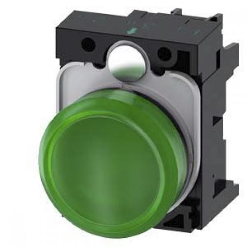 Siemens Indikátor, řada: SIRIUS ACT 3SU11 Montáž do panelu LED Zelená, průměr výřezu: 22 mm IP69, IP67, IP66, IP20