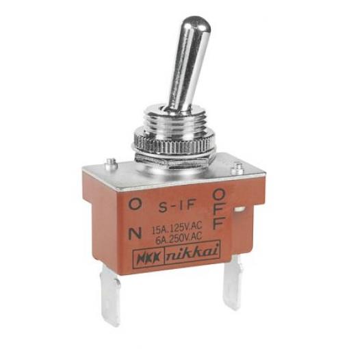NKK Switches Přepínač IP67 Panel SPST Zap-vyp ovládání 20 A Rychlé připojení 30 V dc