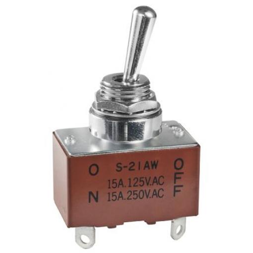NKK Switches Přepínač IP67 Panel DPST Zap-vyp ovládání 20 A Pájecí 30 V dc