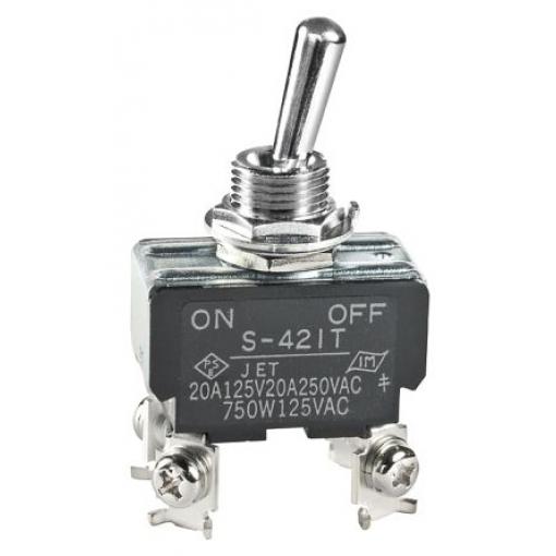 NKK Switches Přepínač IP67 Panel DPST Zap-vyp ovládání 20 A Šroub 30 V dc