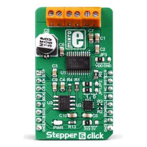 Vývojová sada pro procesory a mikrokontroléry Stepper 6 Click Krokový motor MikroElektronika DRV8886