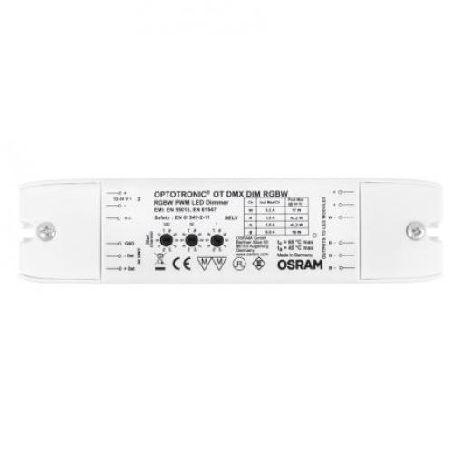 LED ovladač, řada: OT DMX OT DMX RGBW DIM 12 to 24 V 500 mA 29.4 W ztlumování: DMX IP20 Osram