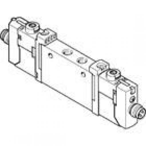 Pneumatický solenoidový ventil 5/2, řada: VUVG Metrické Solenoid, max. průtok: 380 L/min Festo 24 V dc