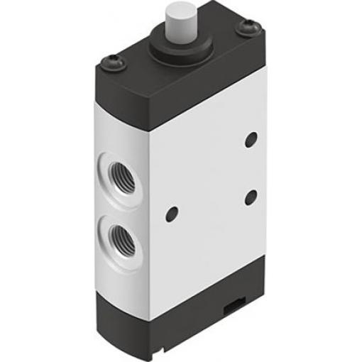 Pneumatický ventil s ručním ovládáním, řada: VMEF Plunžr G 1/8 G, materiál tělesa: Hliníková slitina 8031299, teplotní